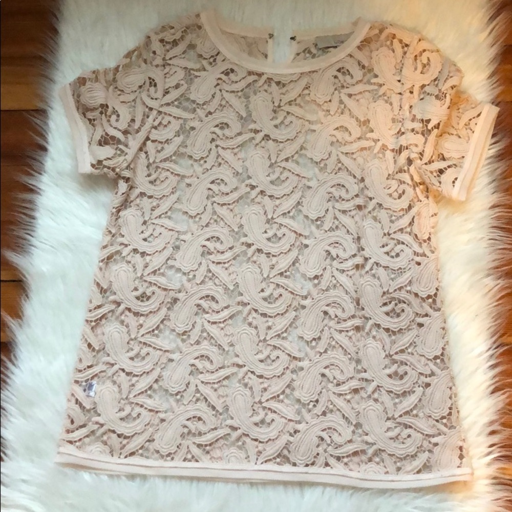 Ann Taylor Loft Lace Top size Small